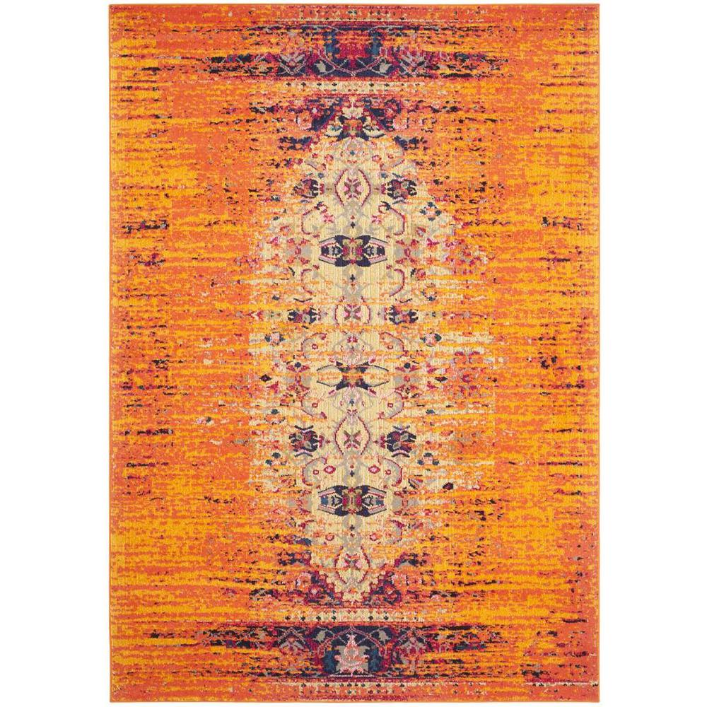 MONACO, ORANGE / MULTI, 6'-7" X 9'-2", Area Rug, MNC209H-6. Picture 1