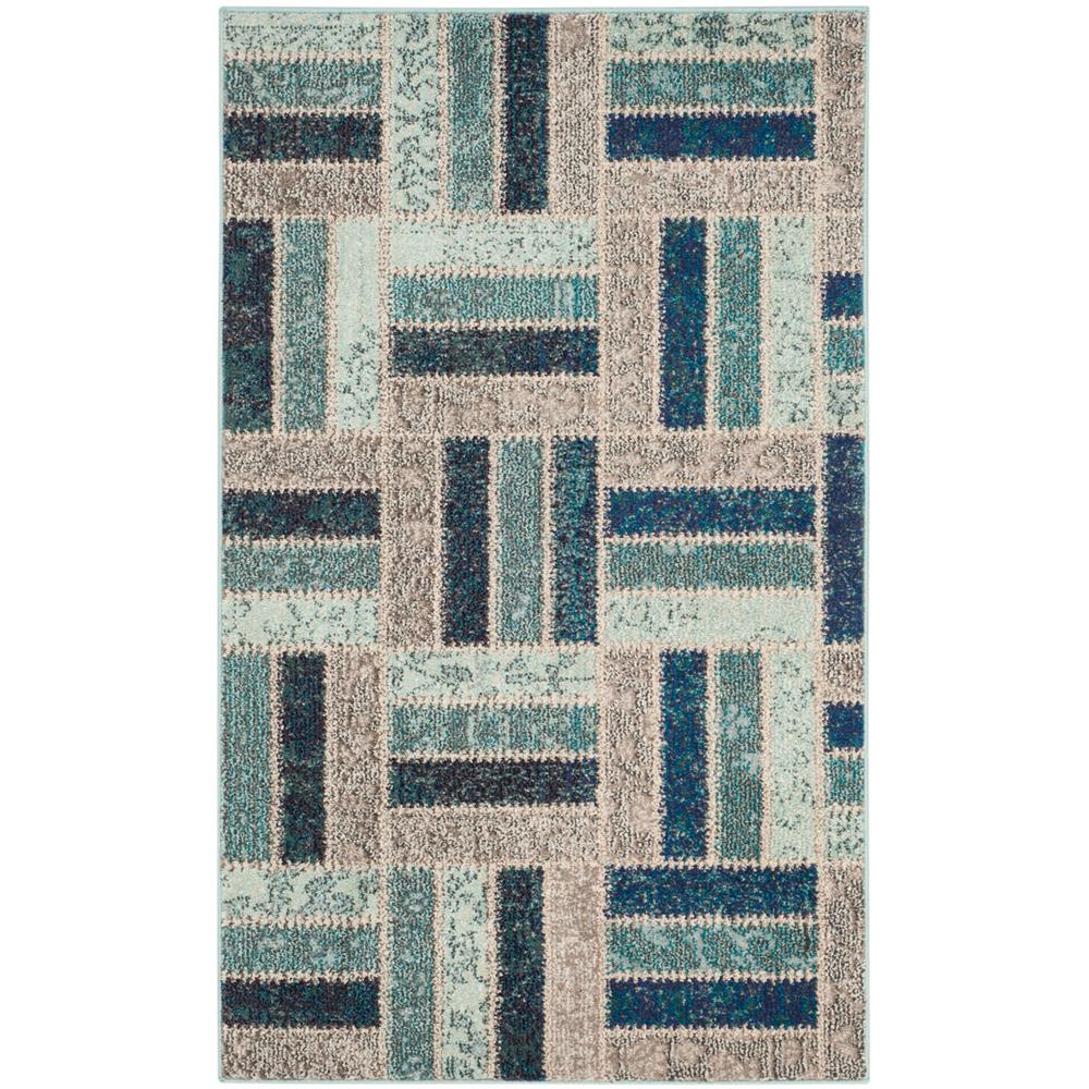 MONACO, GREY / BLUE, 3' X 5', Area Rug. Picture 1