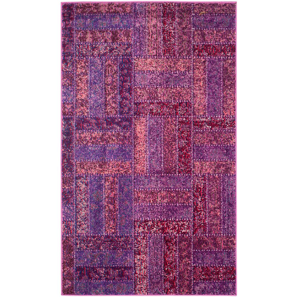 MONACO, PURPLE / MULTI, 3' X 5', Area Rug. Picture 1