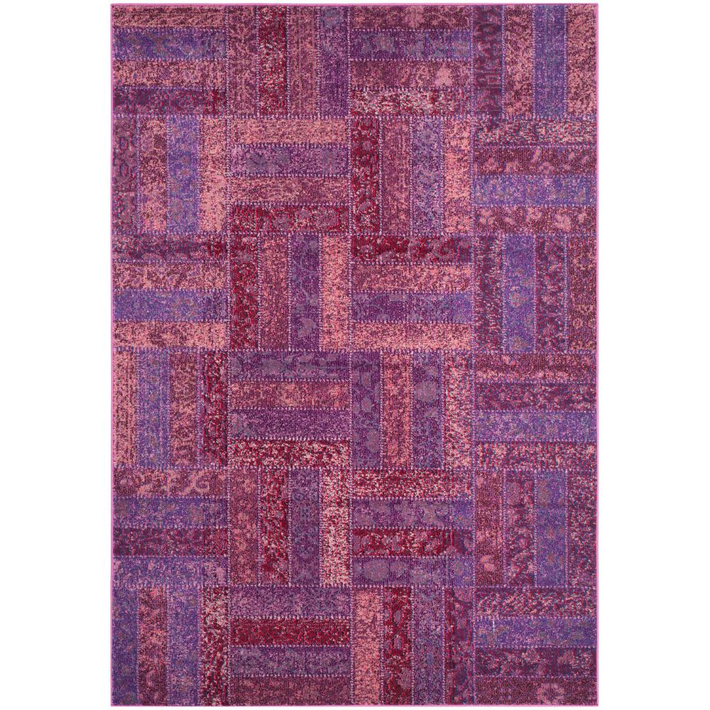 MONACO, PURPLE / MULTI, 4' X 5'-7", Area Rug. Picture 1