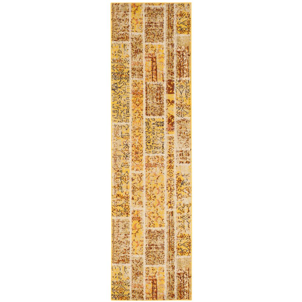 MONACO, YELLOW / MULTI, 2'-2" X 8', Area Rug. Picture 1