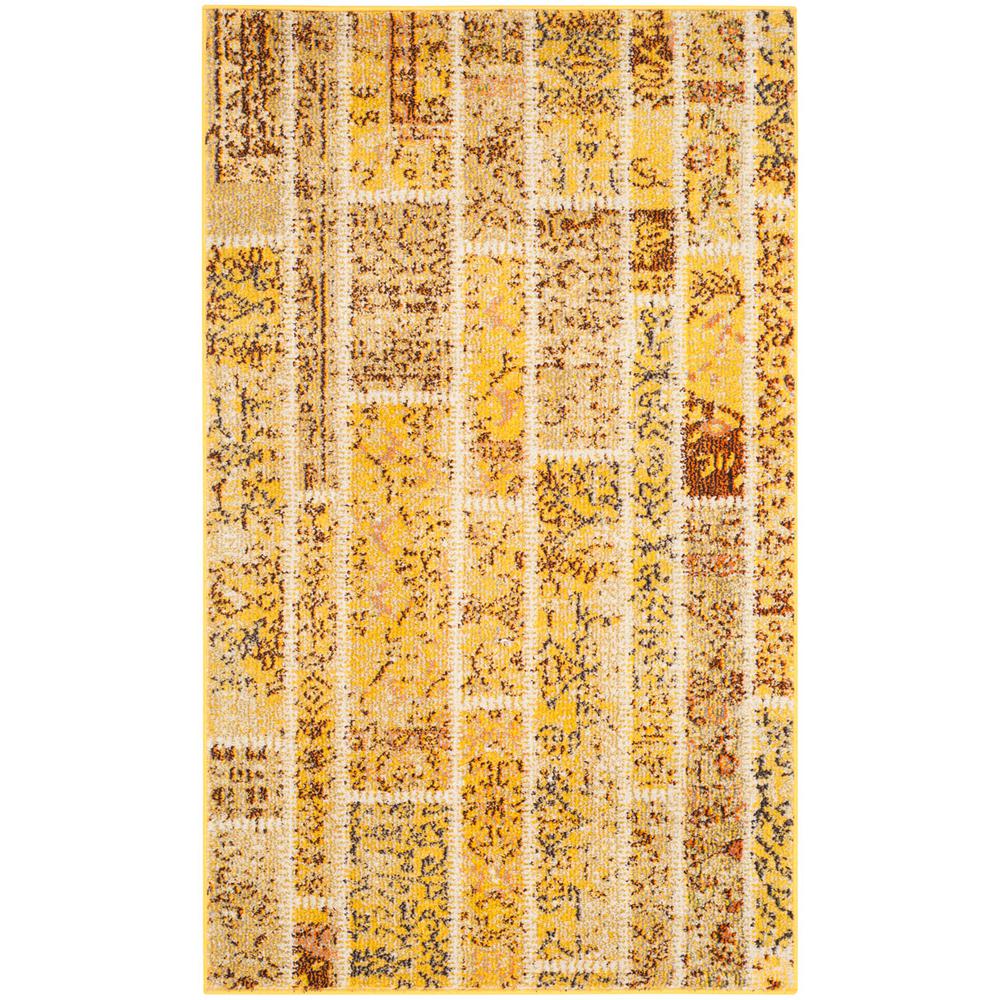 MONACO, YELLOW / MULTI, 3' X 5', Area Rug. Picture 1