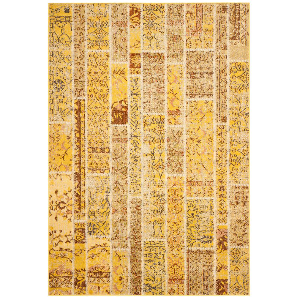 MONACO, YELLOW / MULTI, 4' X 5'-7", Area Rug. Picture 1