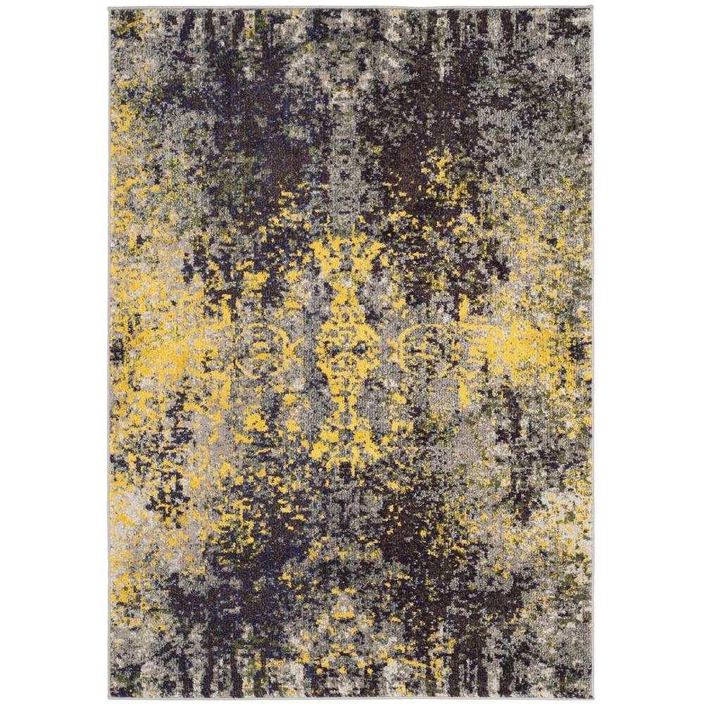 MONACO, GREY / MULTI, 4' X 5'-7", Area Rug, MNC223G-4. Picture 1
