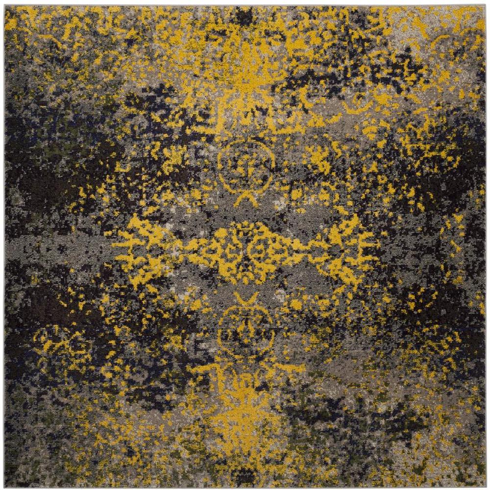 MONACO, GREY / MULTI, 6'-7" X 6'-7" Square, Area Rug, MNC223G-7SQ. Picture 1