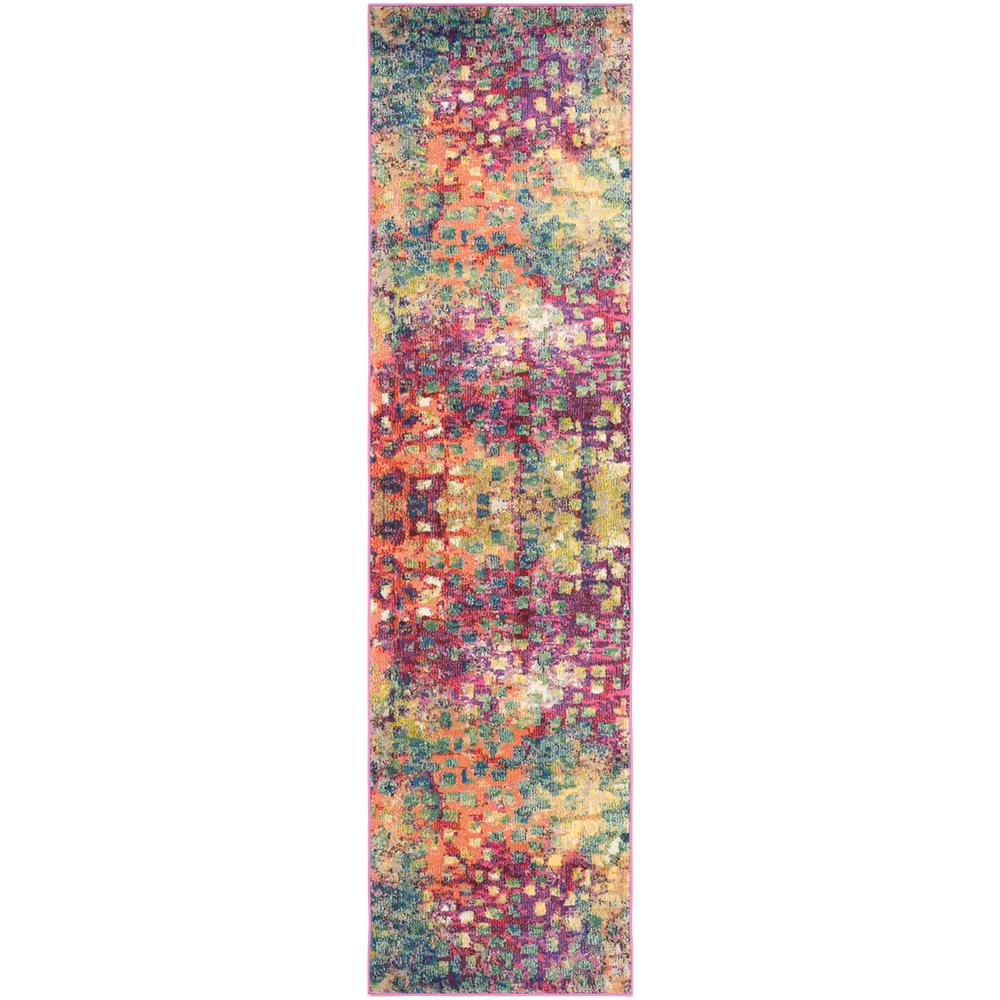 MONACO, PINK / MULTI, 2'-2" X 8', Area Rug, MNC225D-28. Picture 1