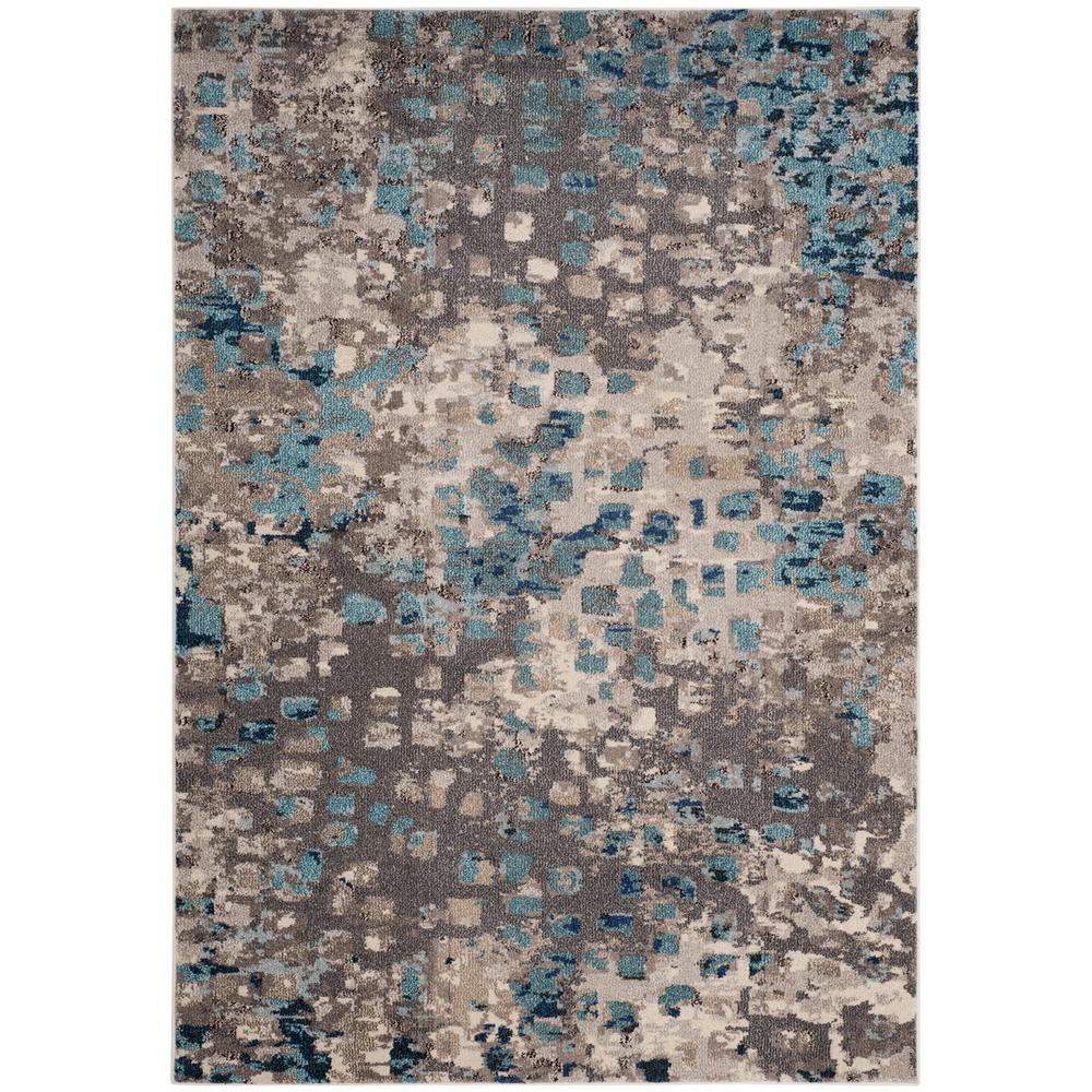 MONACO, GREY / LIGHT BLUE, 10' X 14', Area Rug. Picture 1