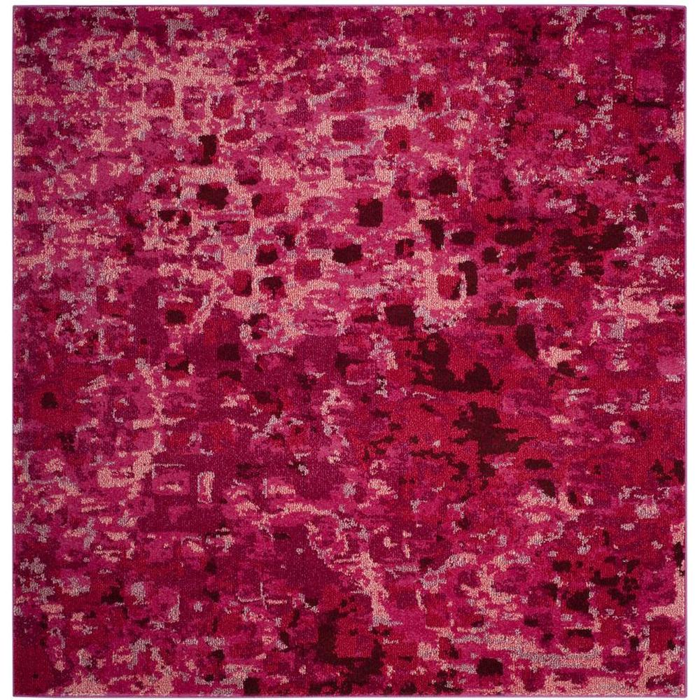 MONACO, FUCHSIA, 6'-7" X 6'-7" Square, Area Rug. Picture 1