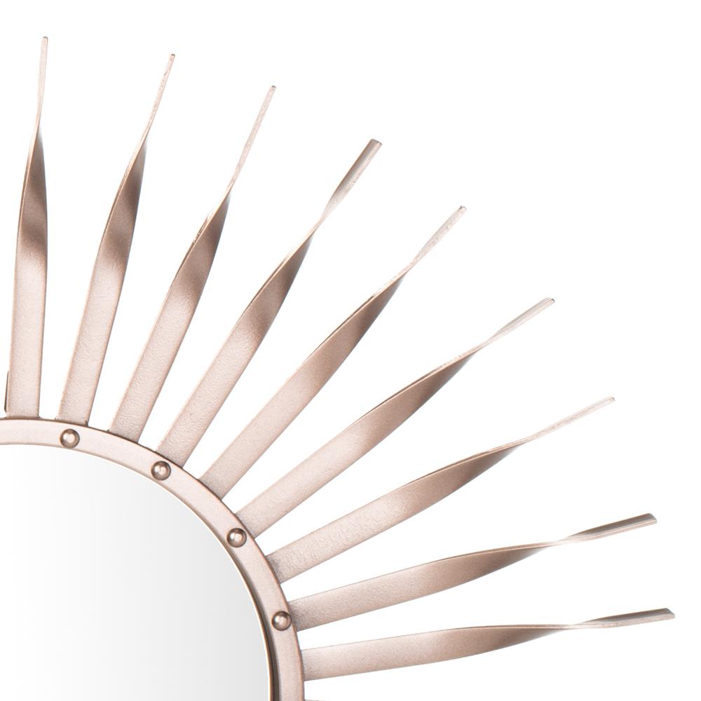 Marlene Sunburst Mirror, Rose Gold. Picture 3