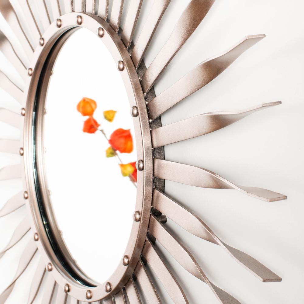 Marlene Sunburst Mirror, Rose Gold. Picture 2