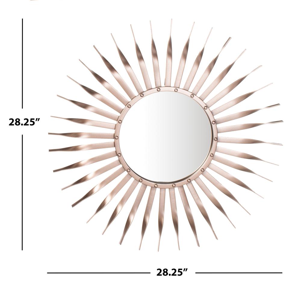 Marlene Sunburst Mirror, Rose Gold. Picture 4
