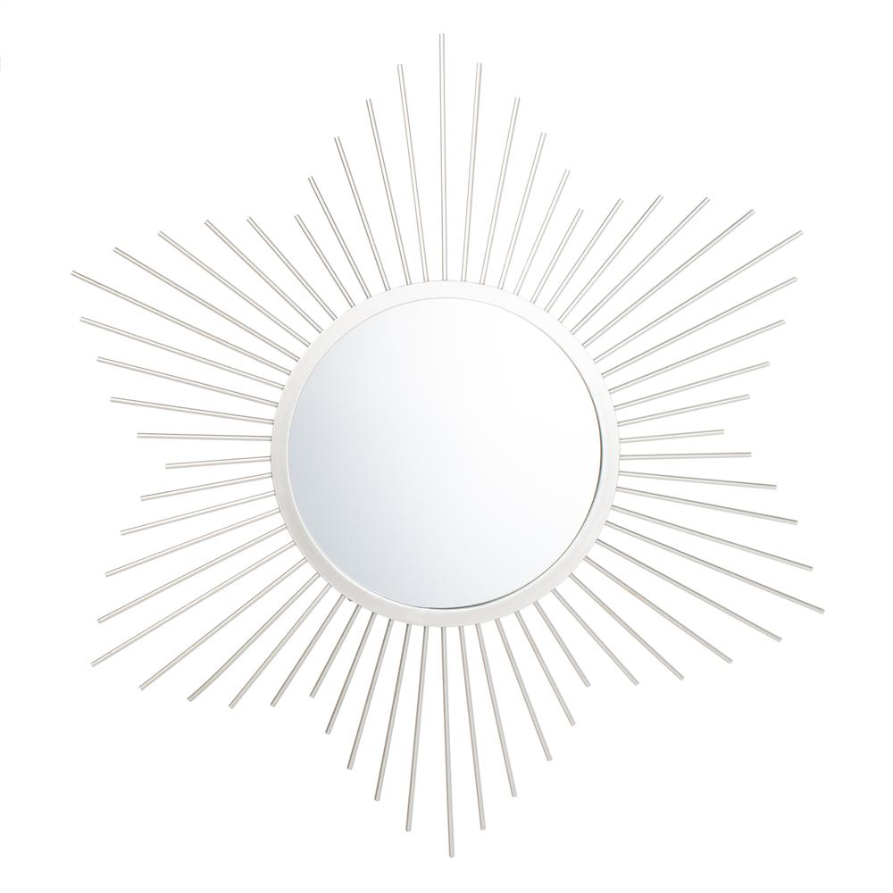 River Sunburst Mirror, Silver. Picture 1