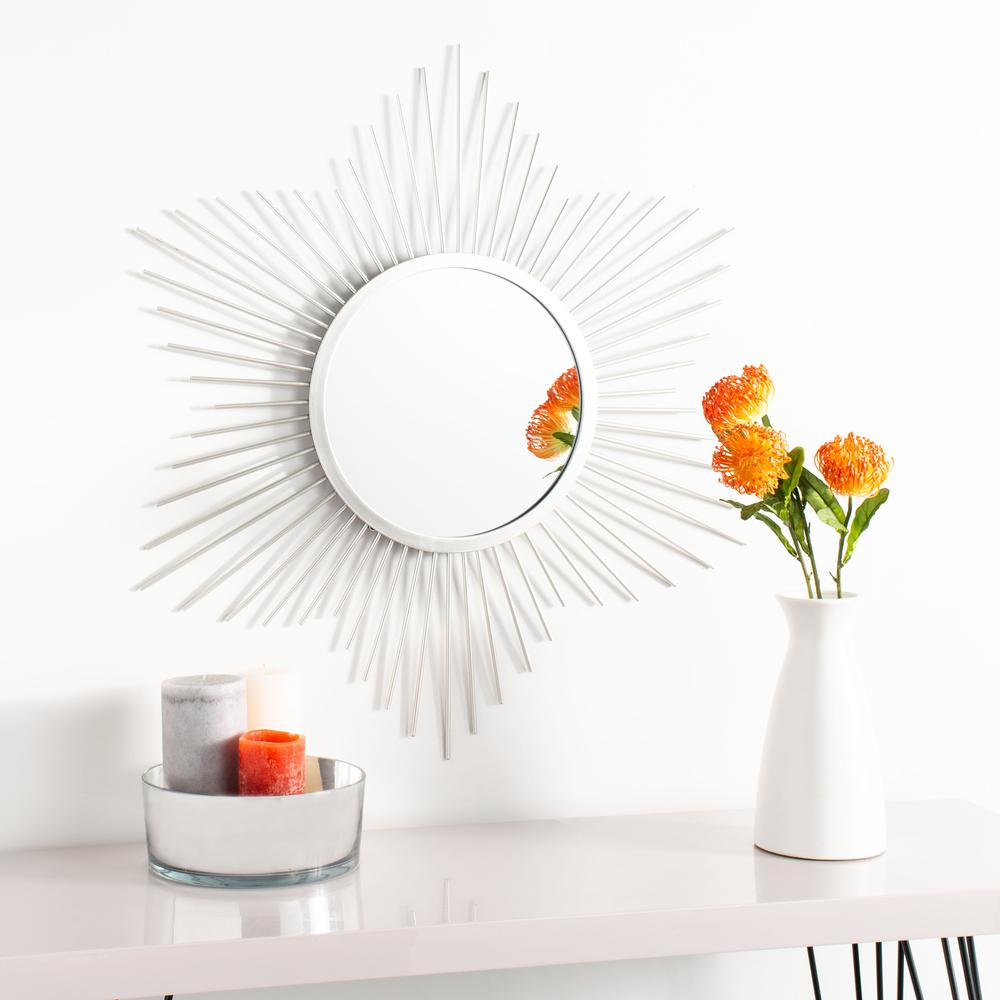 River Sunburst Mirror, Silver. Picture 4