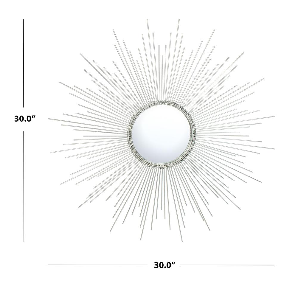 Emme Sunburst Mirror, Silver. Picture 3