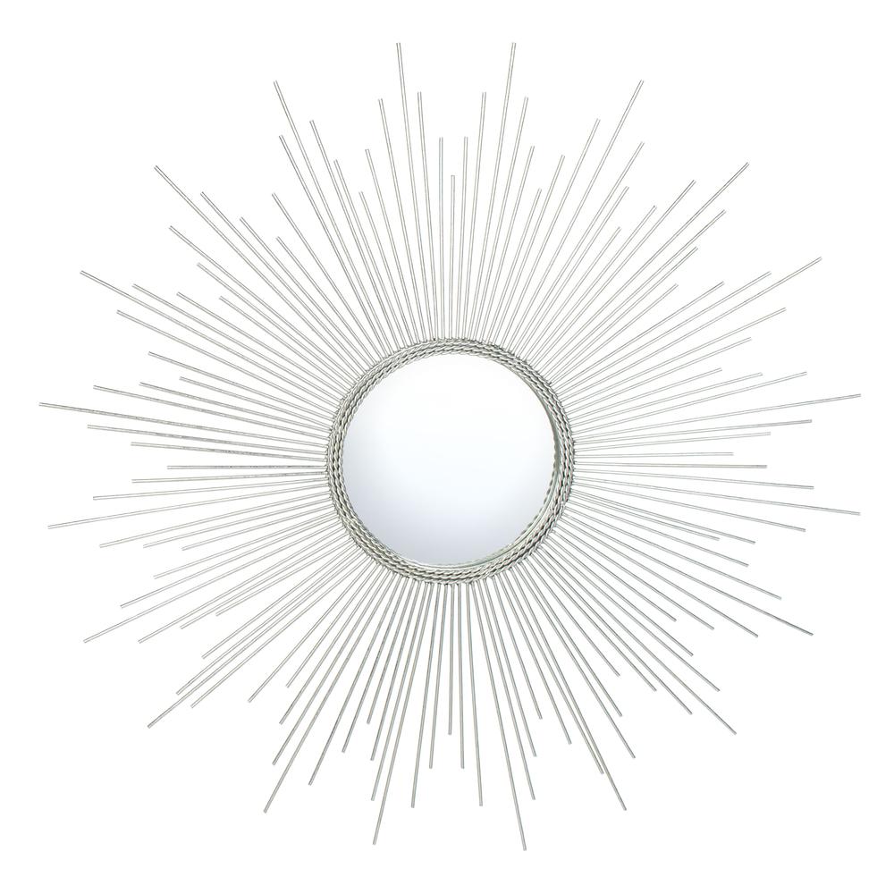 Emme Sunburst Mirror, Silver. Picture 1