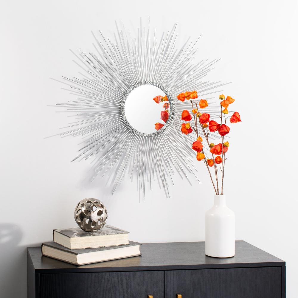 Emme Sunburst Mirror, Silver. Picture 4