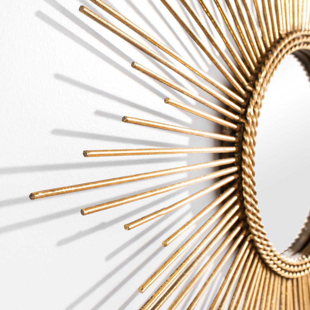 Nahla Sunburst Mirror, Gold Leaf. Picture 2