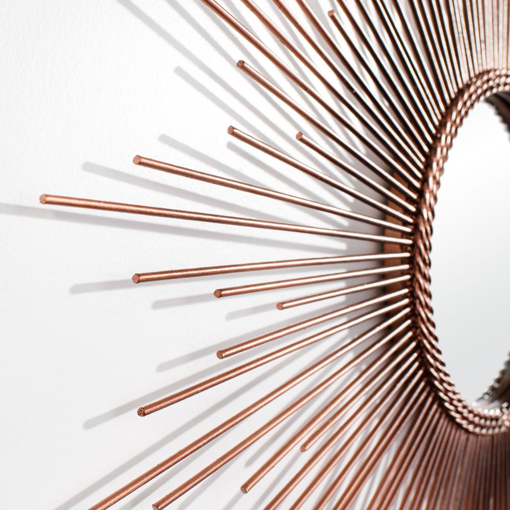 Genevieve Sunburst Mirror, Copper. Picture 2