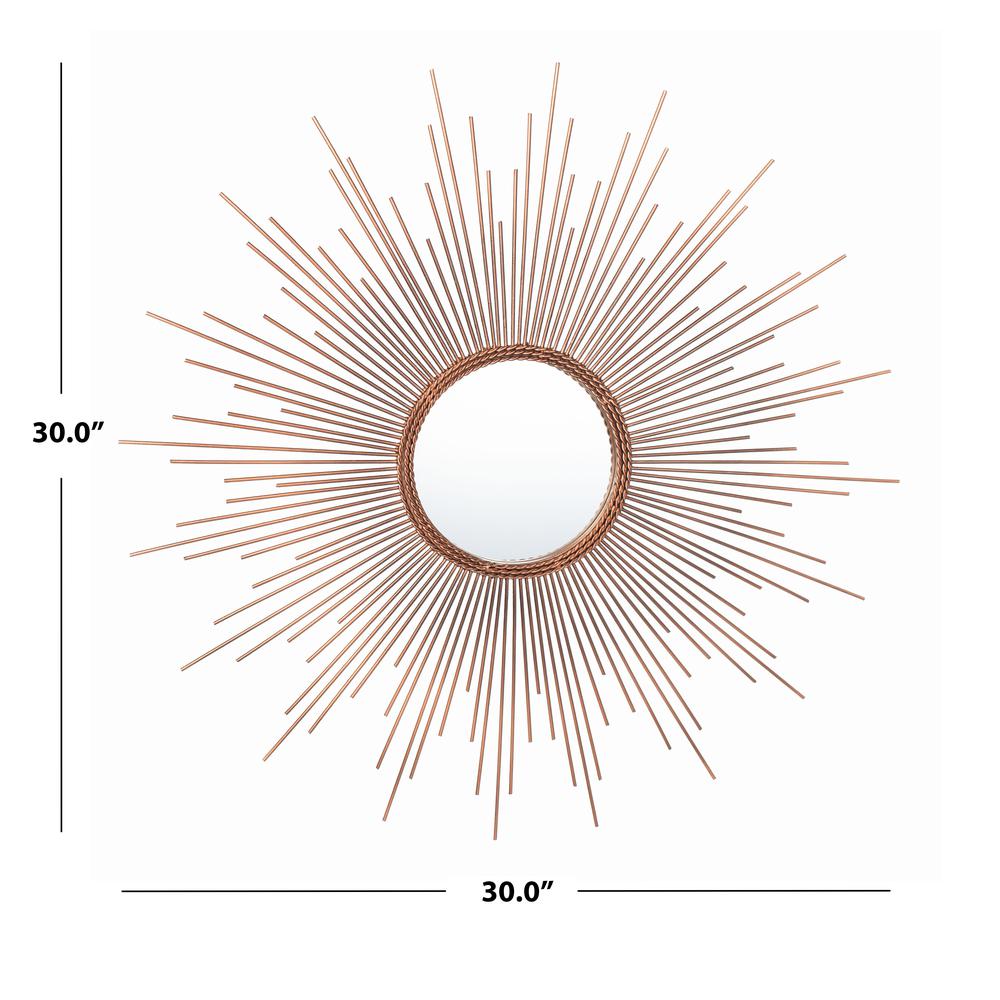 Genevieve Sunburst Mirror, Copper. Picture 3