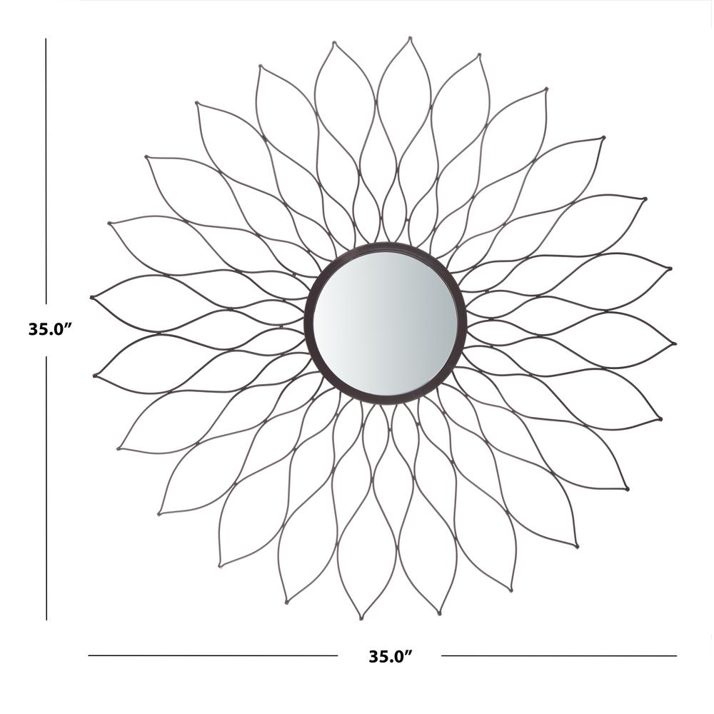 Ravin Sunburst Mirror, Champagne. Picture 2