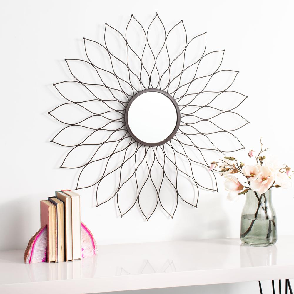 Ravin Sunburst Mirror, Champagne. Picture 3