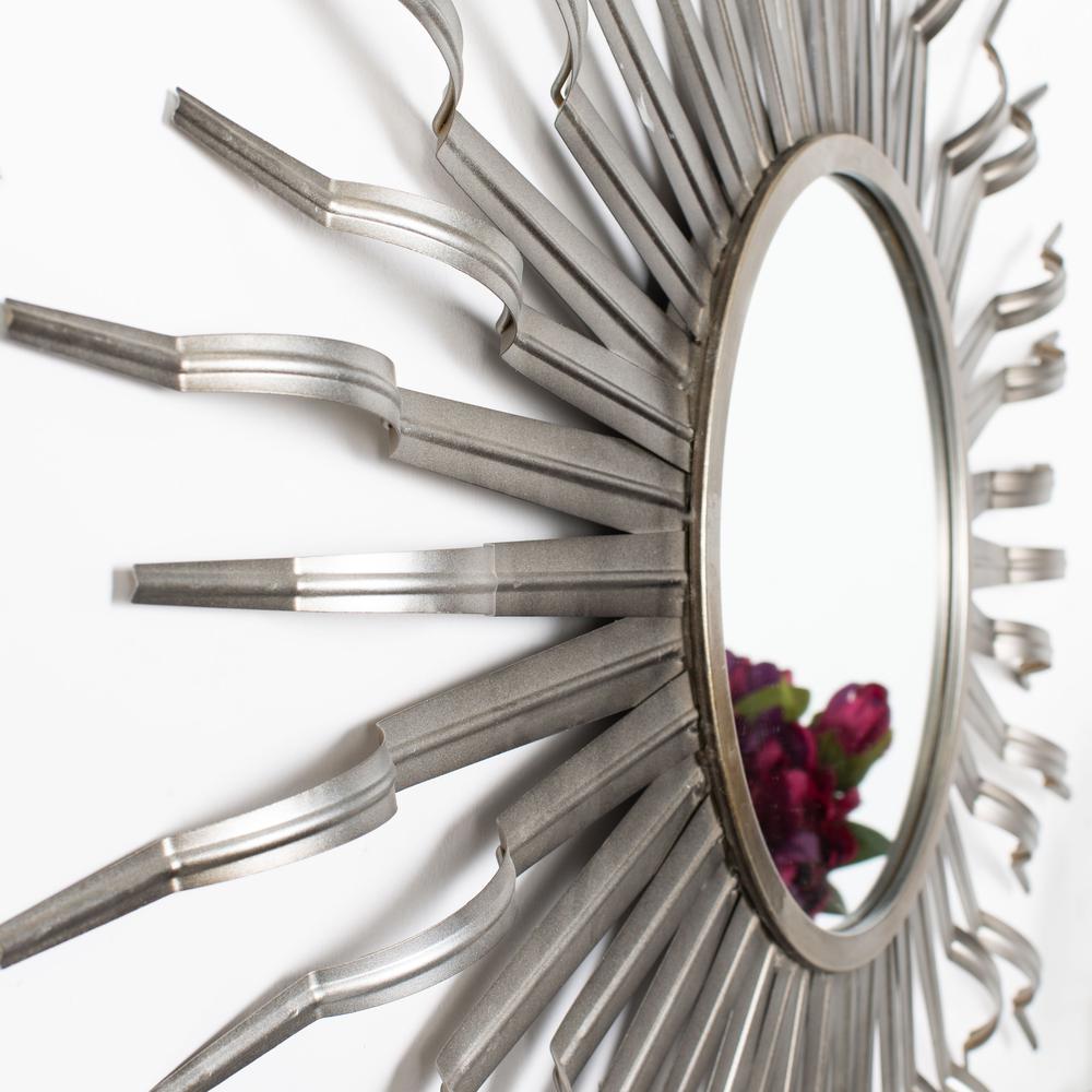 Naya Sunburst Mirror, Gunmetal. Picture 2