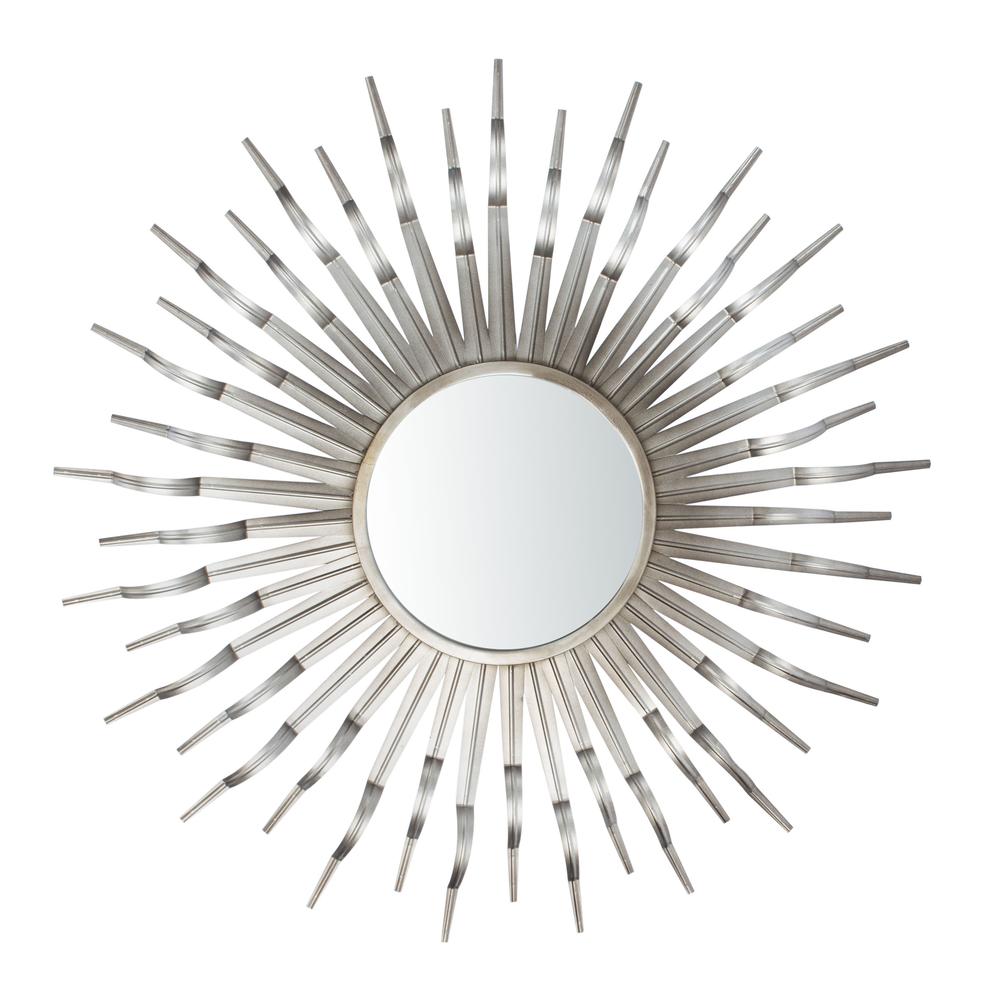 Naya Sunburst Mirror, Gunmetal. Picture 1