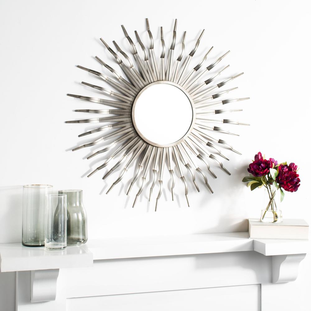 Naya Sunburst Mirror, Gunmetal. Picture 5