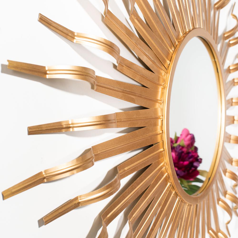 Naya Sunburst Mirror, Gold. Picture 2