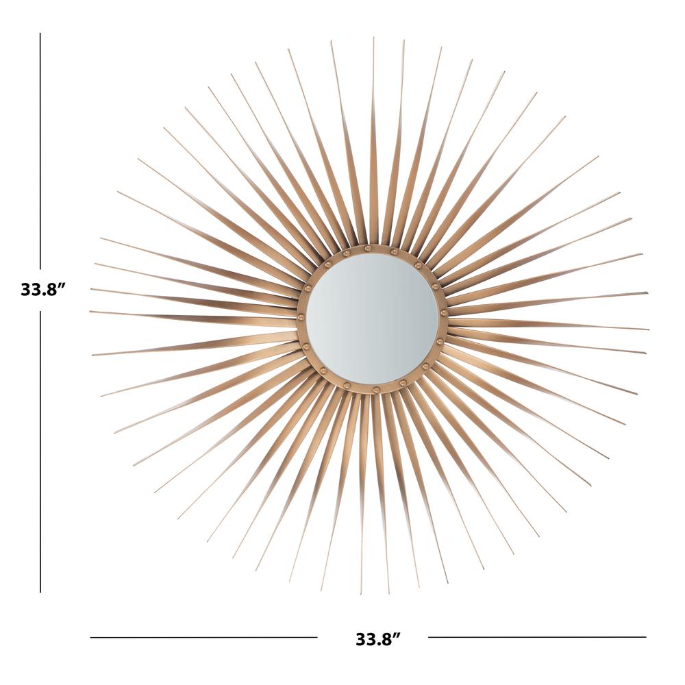 Lachlyn Sunburst Mirror, Gold. Picture 3