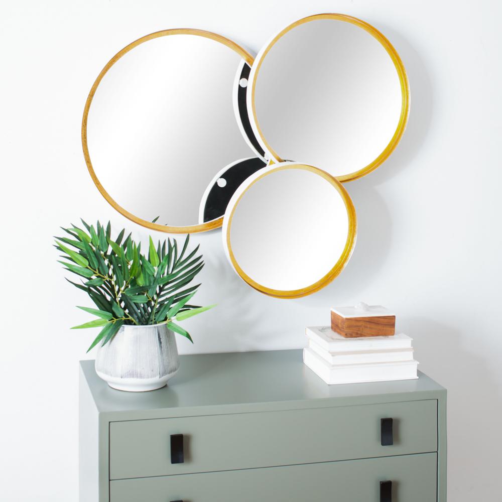 Loni Mirror, Gold Foil/White. Picture 4
