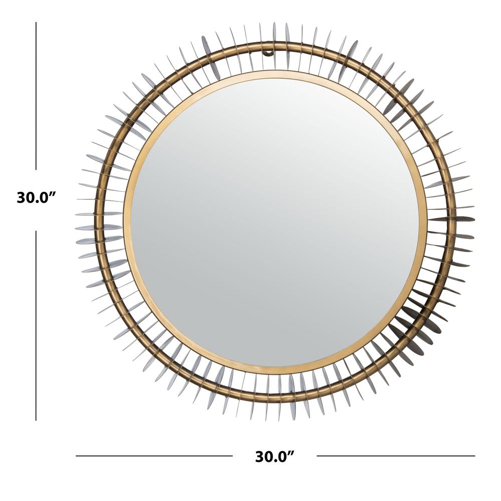 Storm Mirror, Brass Antique. Picture 5