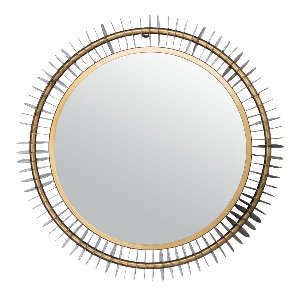Storm Mirror, Brass Antique. Picture 1