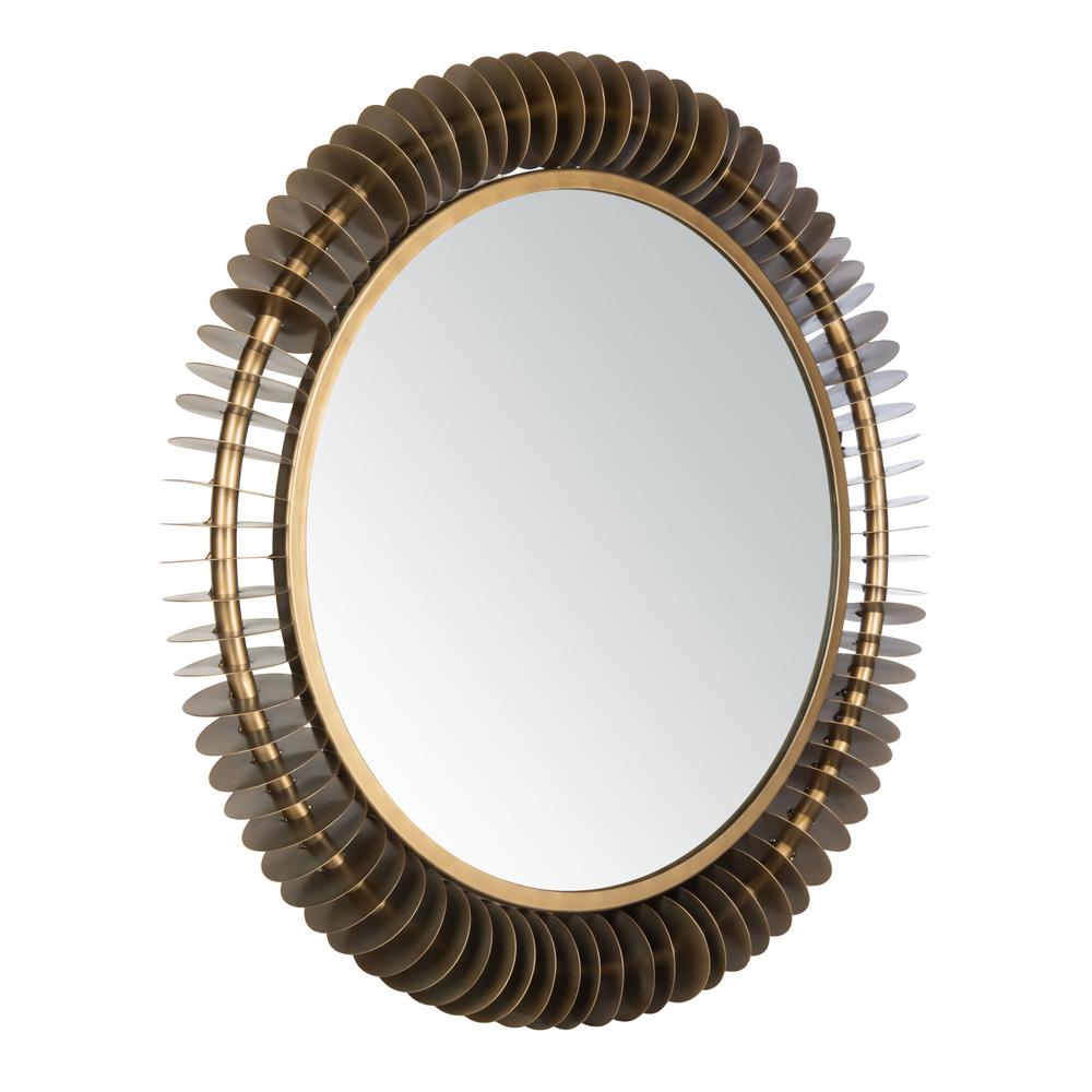 Storm Mirror, Brass Antique. Picture 7