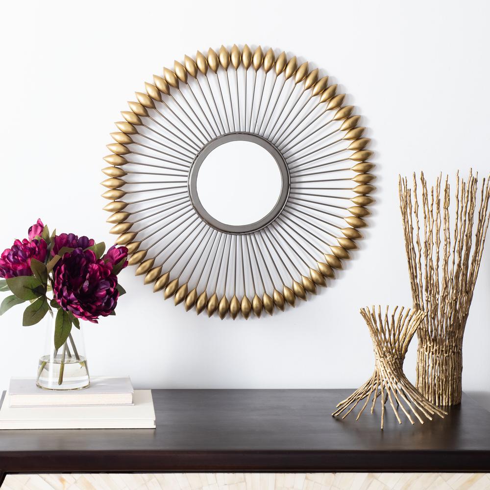 Rulan Mirror, Zinc/Gold. Picture 3
