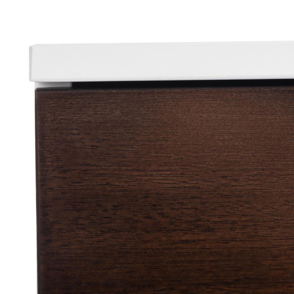 Genevieve 2 Drawer Nightstand, White/Gold. Picture 4