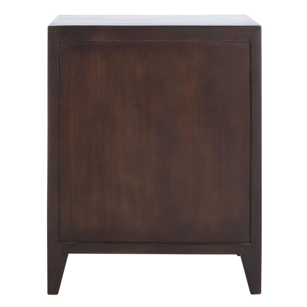 Thea 1 Door Carved Nightstand, Brown. Picture 2