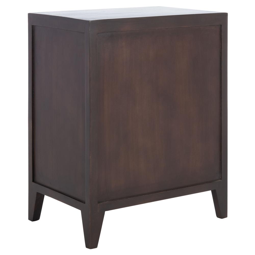 Thea 1 Door Carved Nightstand, Brown. Picture 3