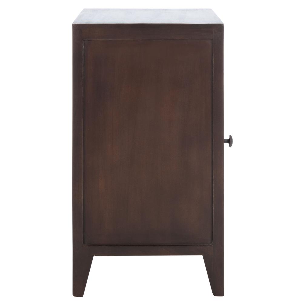 Thea 1 Door Carved Nightstand, Brown. Picture 12