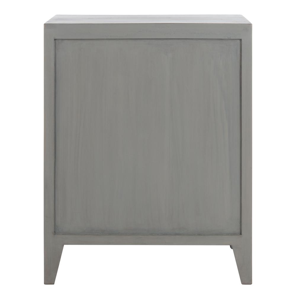 Thea 1 Door Carved Nightstand, Grey Walnut. Picture 2