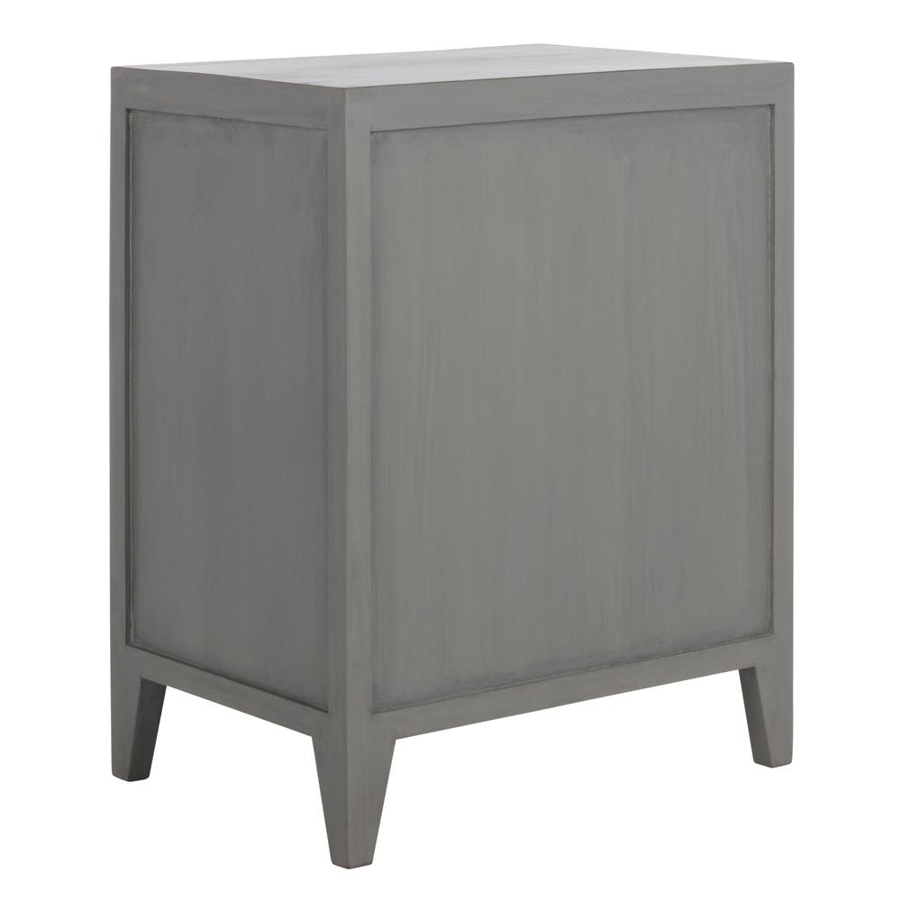 Thea 1 Door Carved Nightstand, Grey Walnut. Picture 3
