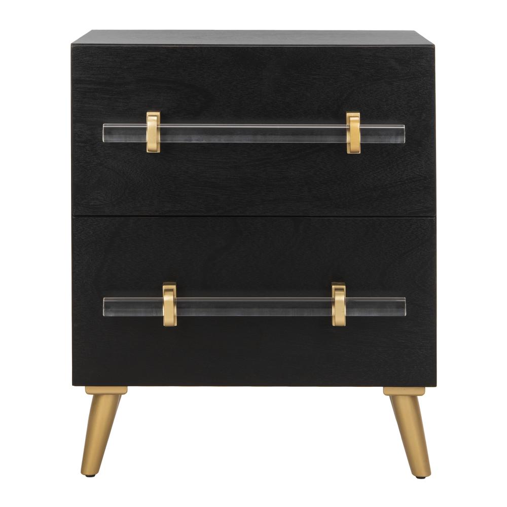 Sienne 2 Drawer Nightstand, Black. Picture 1