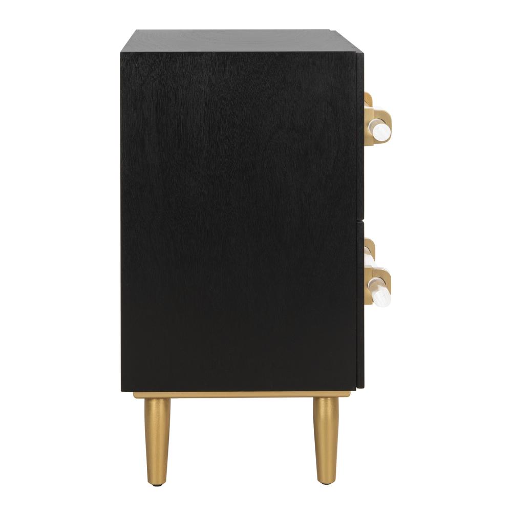 Sienne 2 Drawer Nightstand, Black. Picture 7