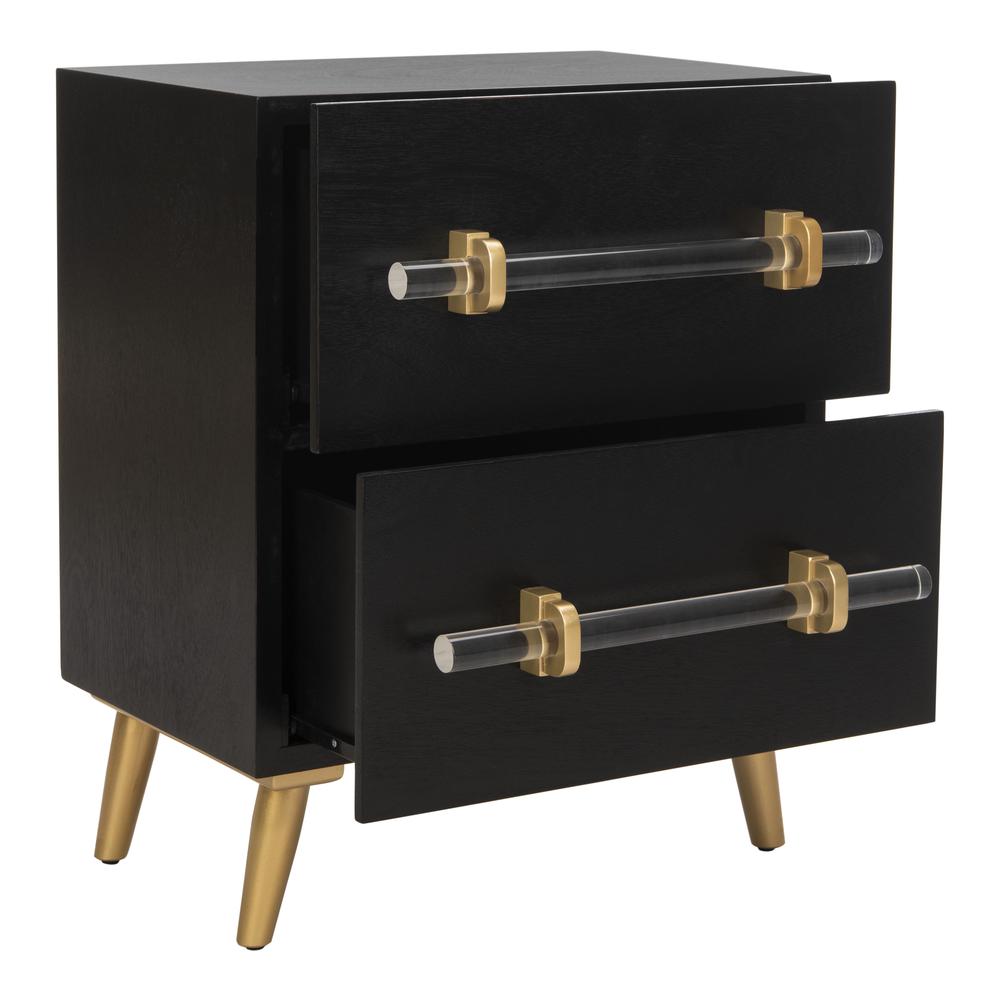Sienne 2 Drawer Nightstand, Black. Picture 8