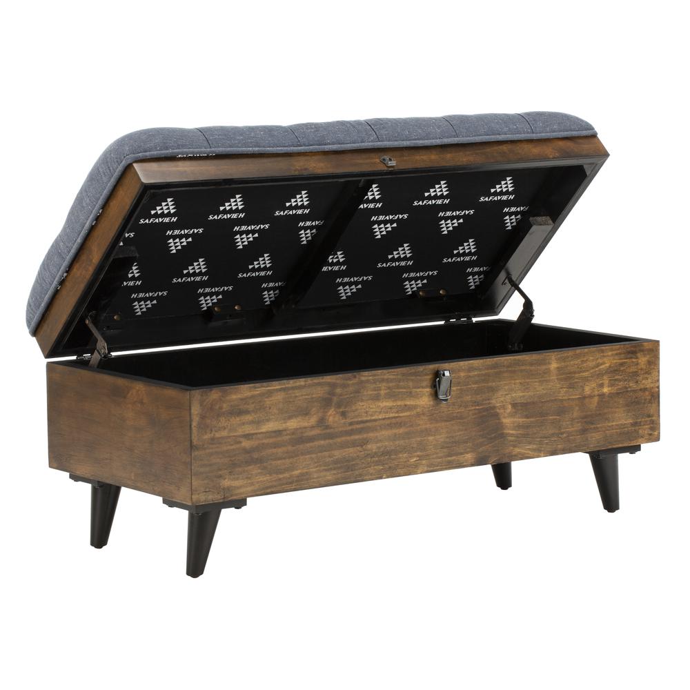 Liam Tufted Cocktail Ottoman, Navy/Dark Oak. Picture 11
