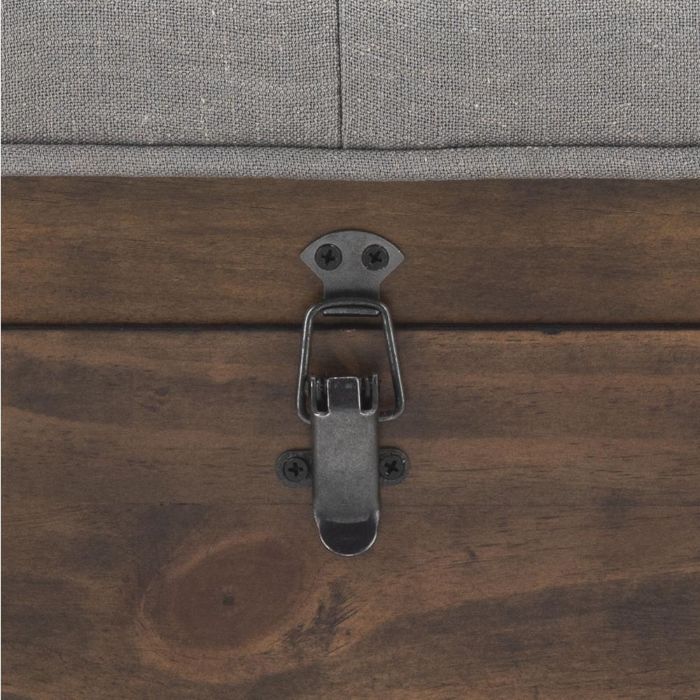 Liam Tufted Cocktail Ottoman, Grey/Dark Oak. Picture 6