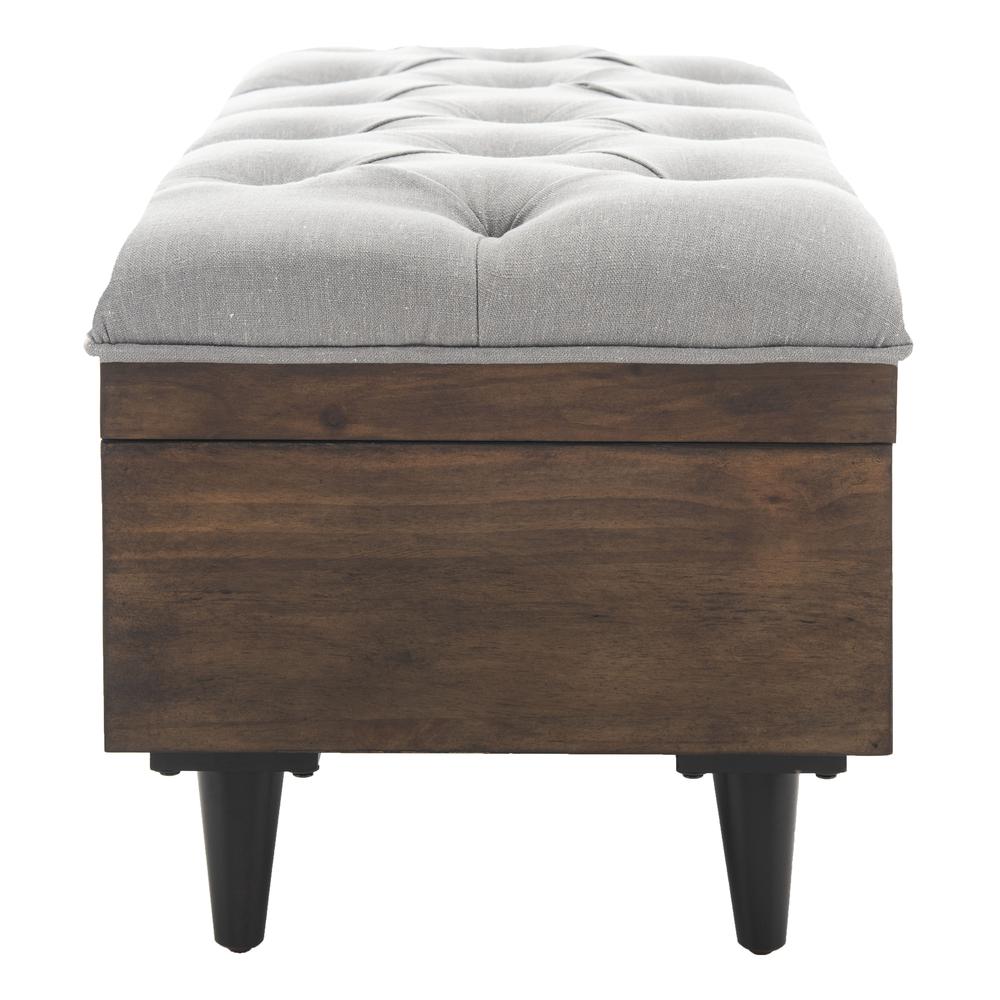 Liam Tufted Cocktail Ottoman, Grey/Dark Oak. Picture 11