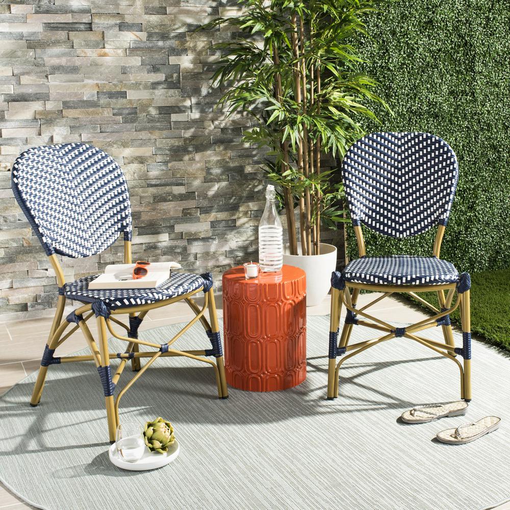 Lisbeth French Bistro Stacking Side Chair. Picture 1