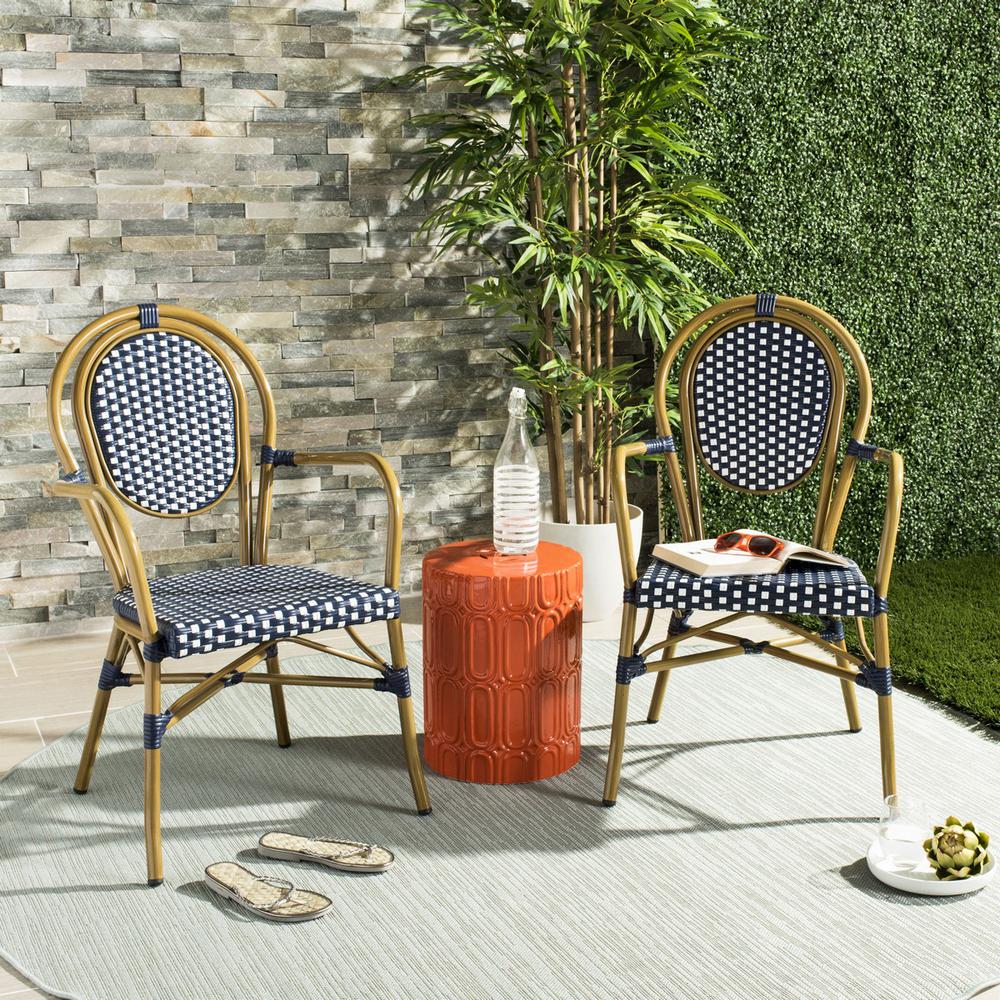 Rosen French Bistro Stacking Arm Chair. Picture 1