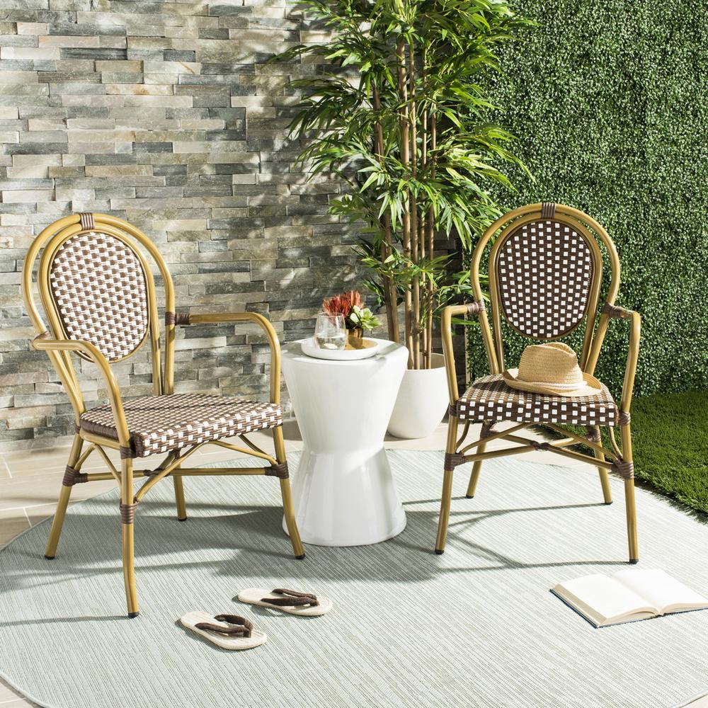 Rosen French Bistro Stacking Arm Chair. Picture 1